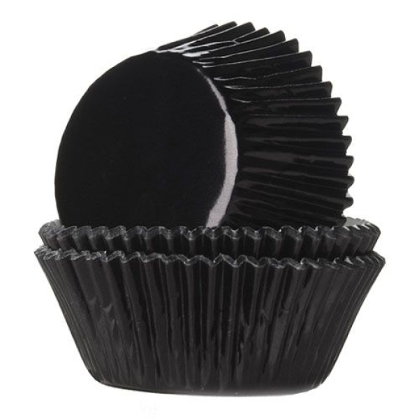 Cupcake Backförmchen - Metallic Schwarz